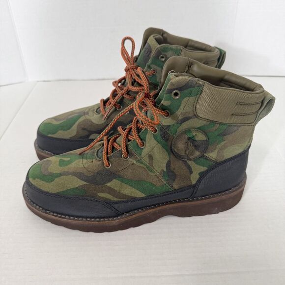 Polo Ralph Lauren Men’s Beasted Suede Camouflage Lace Up Ankle Boots Size 8.5 - Picture 3 of 11